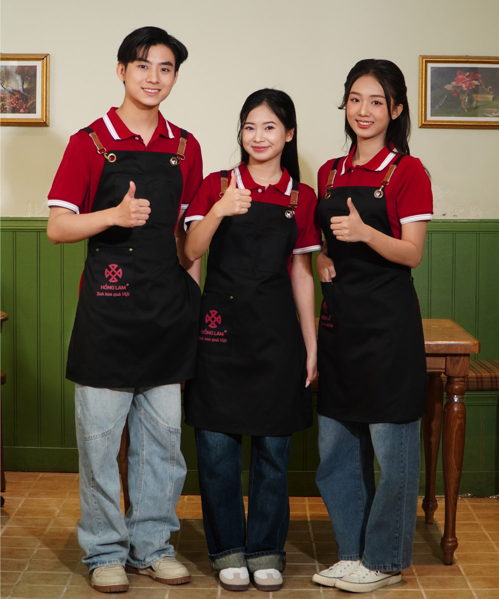 May Áo Đồng Phục Nhà Hàng, Quán Ăn Giá Tốt Chỉ T Đồng phục ô mai Hồng Lam đẹp