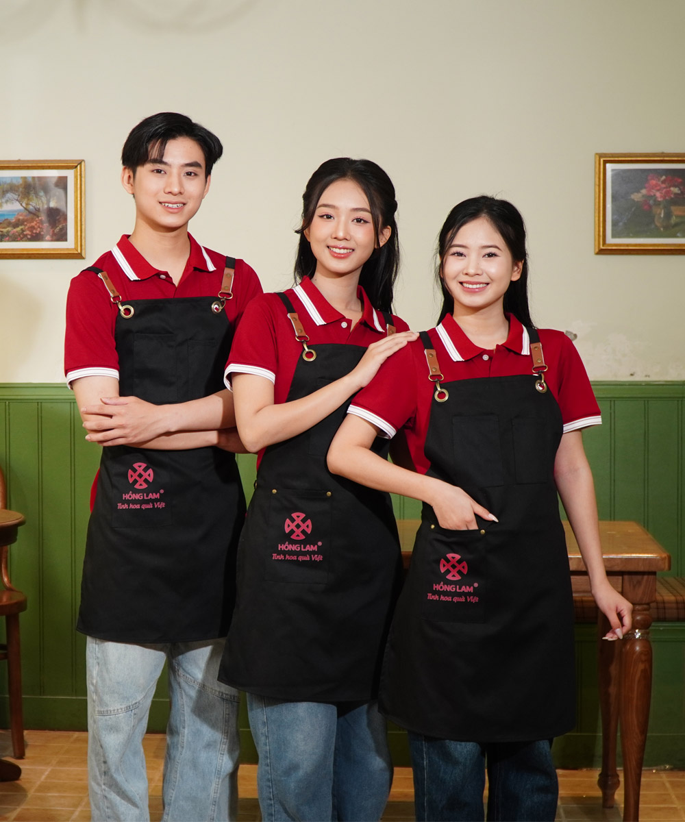 Combo đồng phục thương hiệu ô mai Hồng Lam
