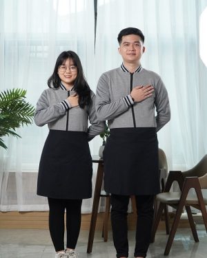 Đồng phục áo khoác nỉ màu xám