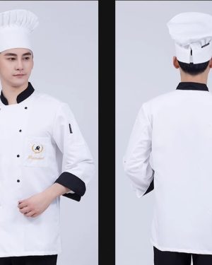 áo bếp trắng mũ trắng