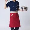 áo bếp xanh tạp dề đỏ
