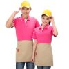 Combo áo thun hồng kết hợp tạp dề nâu vàng