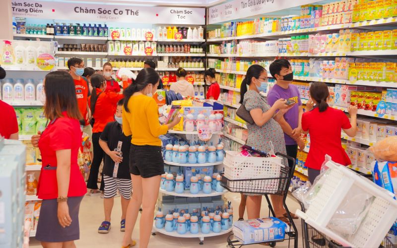 đồng phục siêu thị mẹ và bé