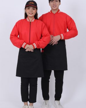 Áo khoác gió đồng phục bomber màu đỏ