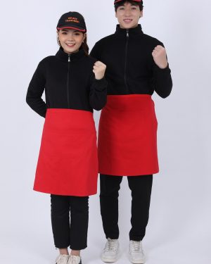 Đồng phục áo nỉ cổ cao màu đen