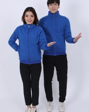Đồng phục áo khoác nỉ màu xanh dương