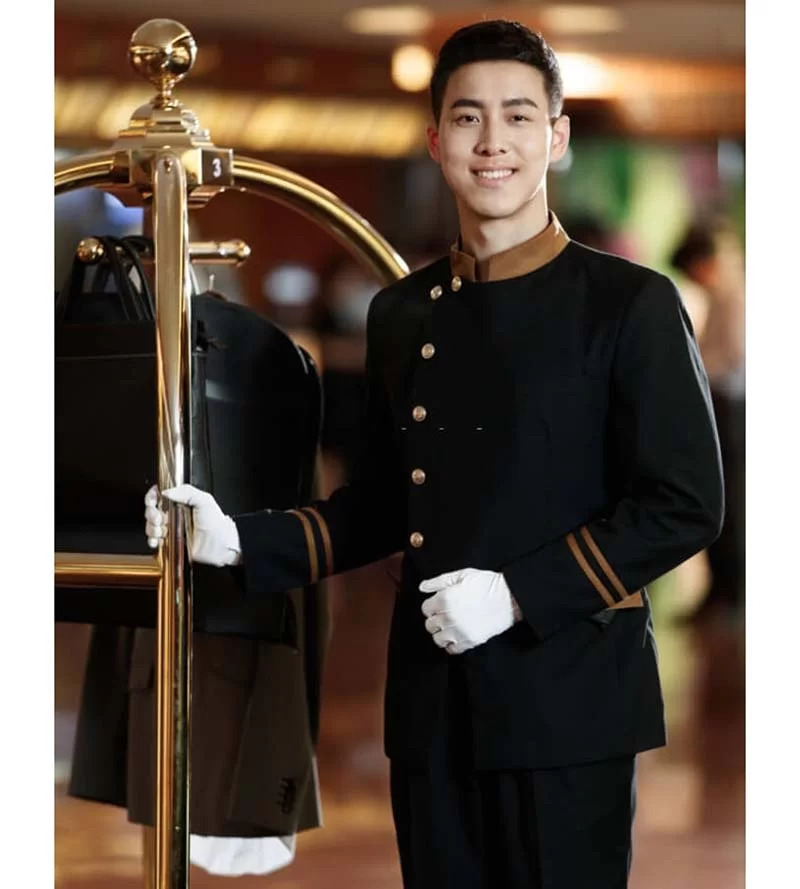 Đồng phục Bellman khách sạn màu đen lịch sự