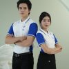 Áo đồng phục công ty màu xanh phối trắng EVN
