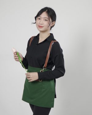 Tạp dề đồng phục nửa người xanh lá cửa hàng hoa