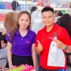 Đồng phục mỹ phẩm Nuty Cosmetics màu xanh