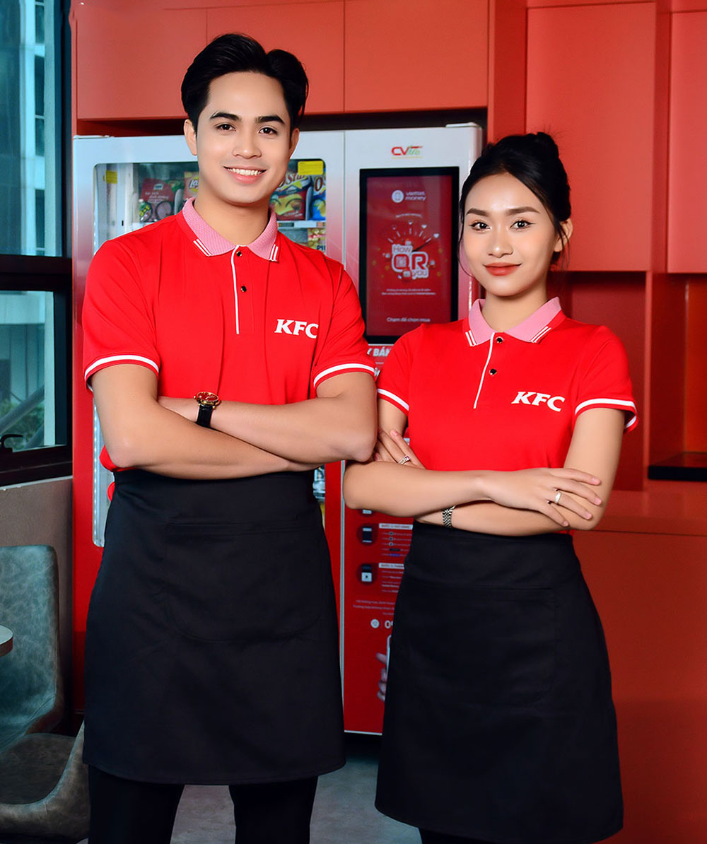 Đồng phục nhân viên nhà hàng thương hiệu KFC