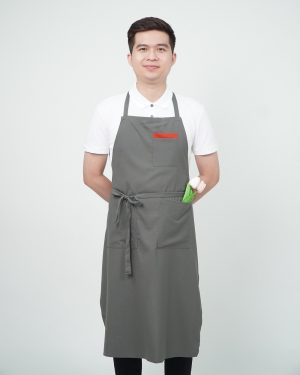 Tạp dề đồng phục cửa hàng hoa màu ghi