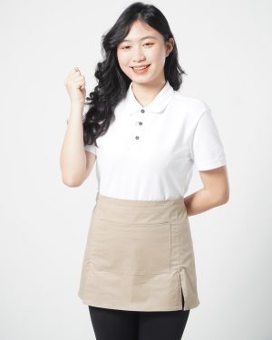 Tạp dề đồng phục nửa người màu be