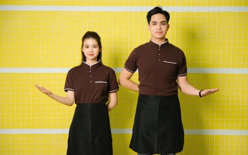 May đồng phục quán cafe