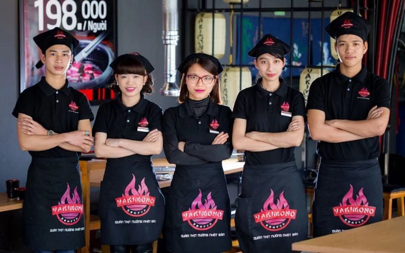 May tạp dề quán thịt nướng