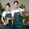 Tạp dề cà phê màu xanh rêu