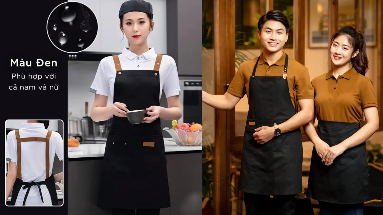 tạp dề đen