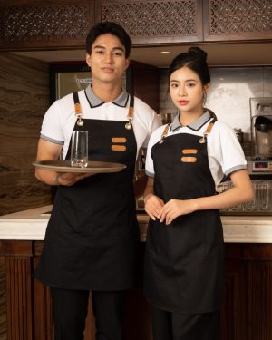 Đồng phục tạp dề màu xanh đen thời trang