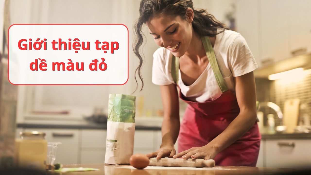 tạp dề màu đỏ