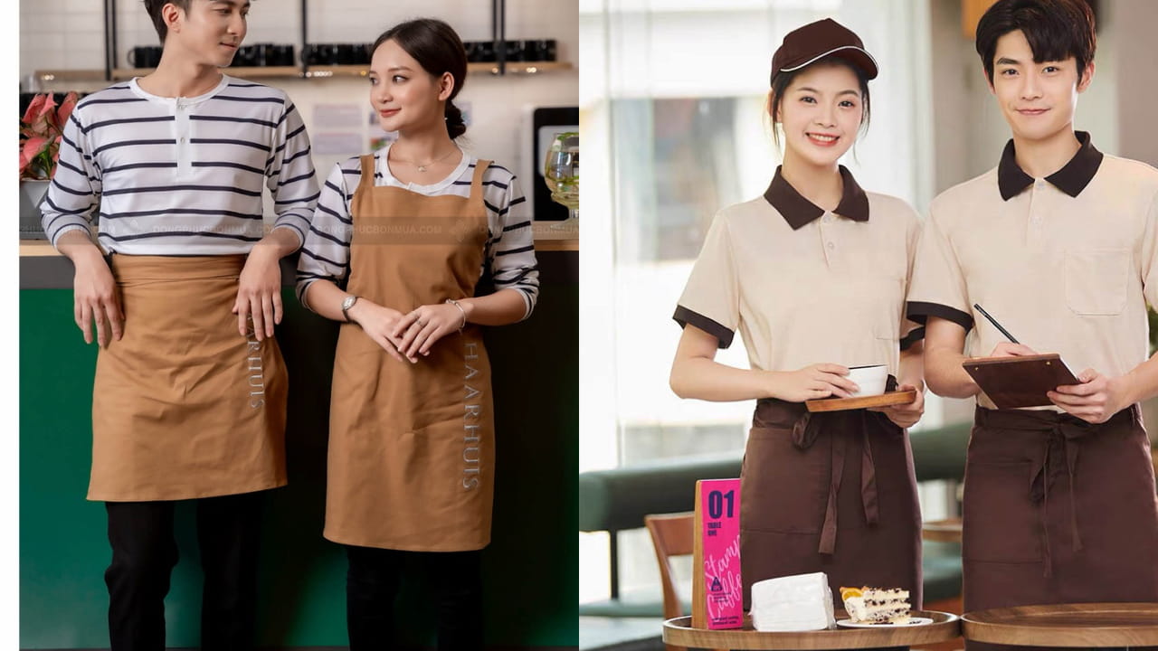 Tạp dề màu nâu