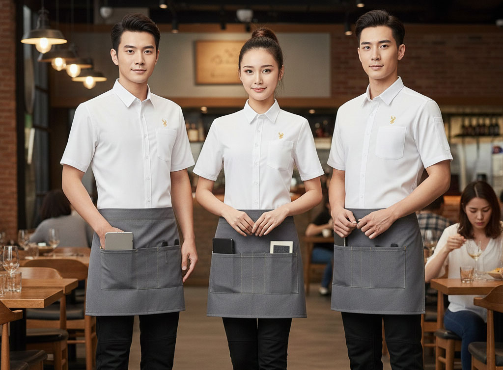 Áo Sơ Mi Tay Ngắn Đồng Phục Nhân Viên Phục Vụ