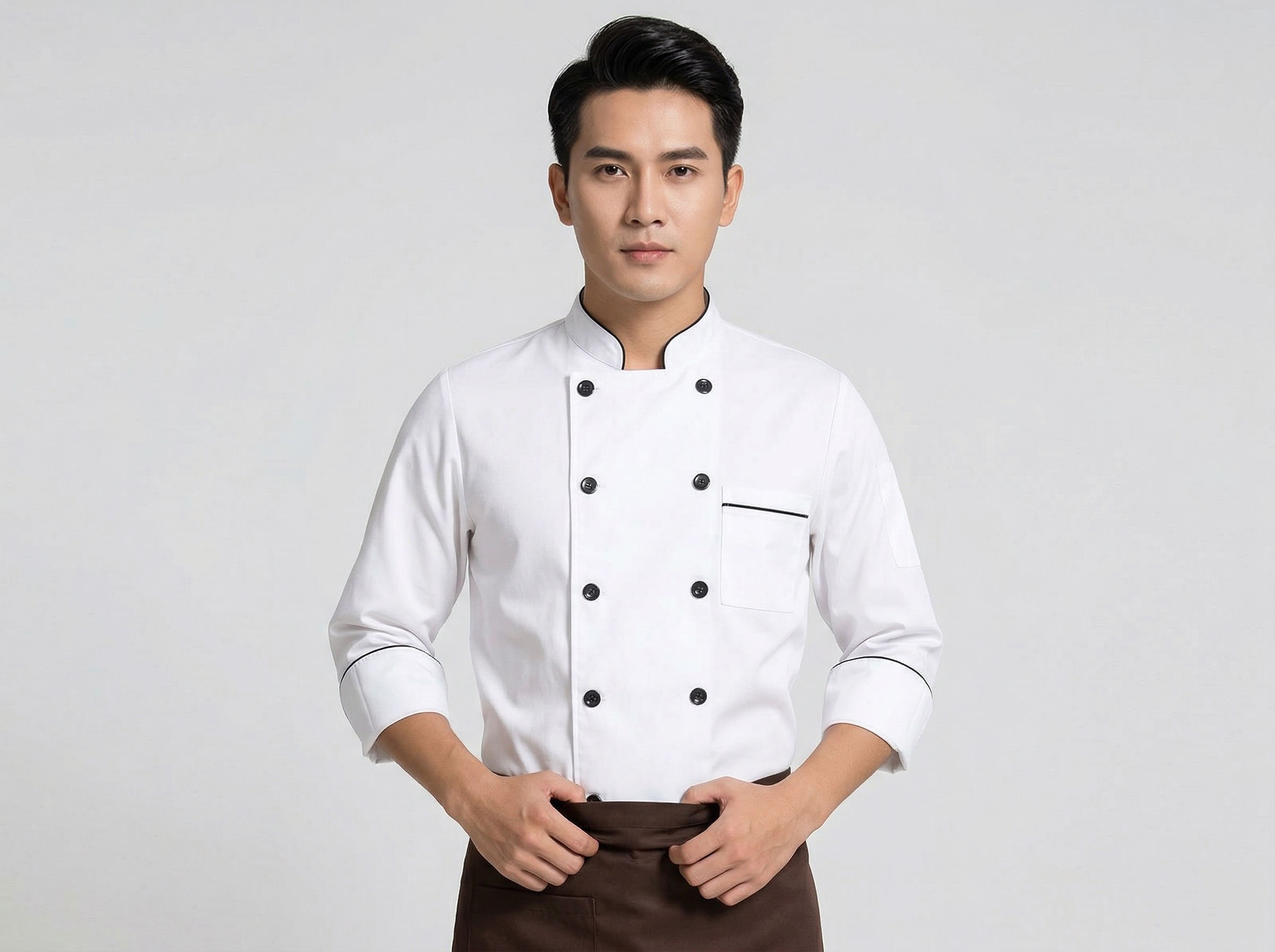Mẫu áo đồng phục bếp chịu nhiệt tốt hạn chế bám dầu mỡ