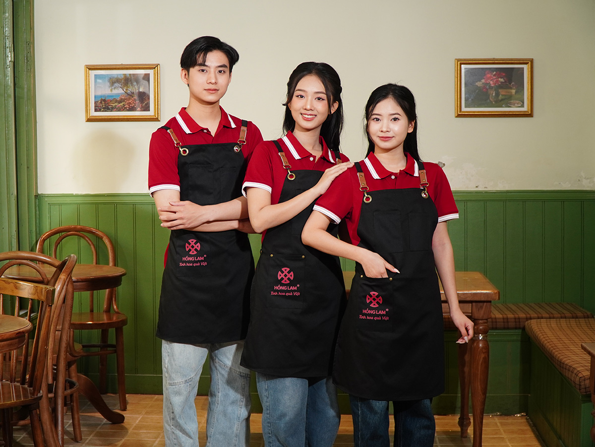 Mẫu tạp dề yếm đồng phục nhà hàng 