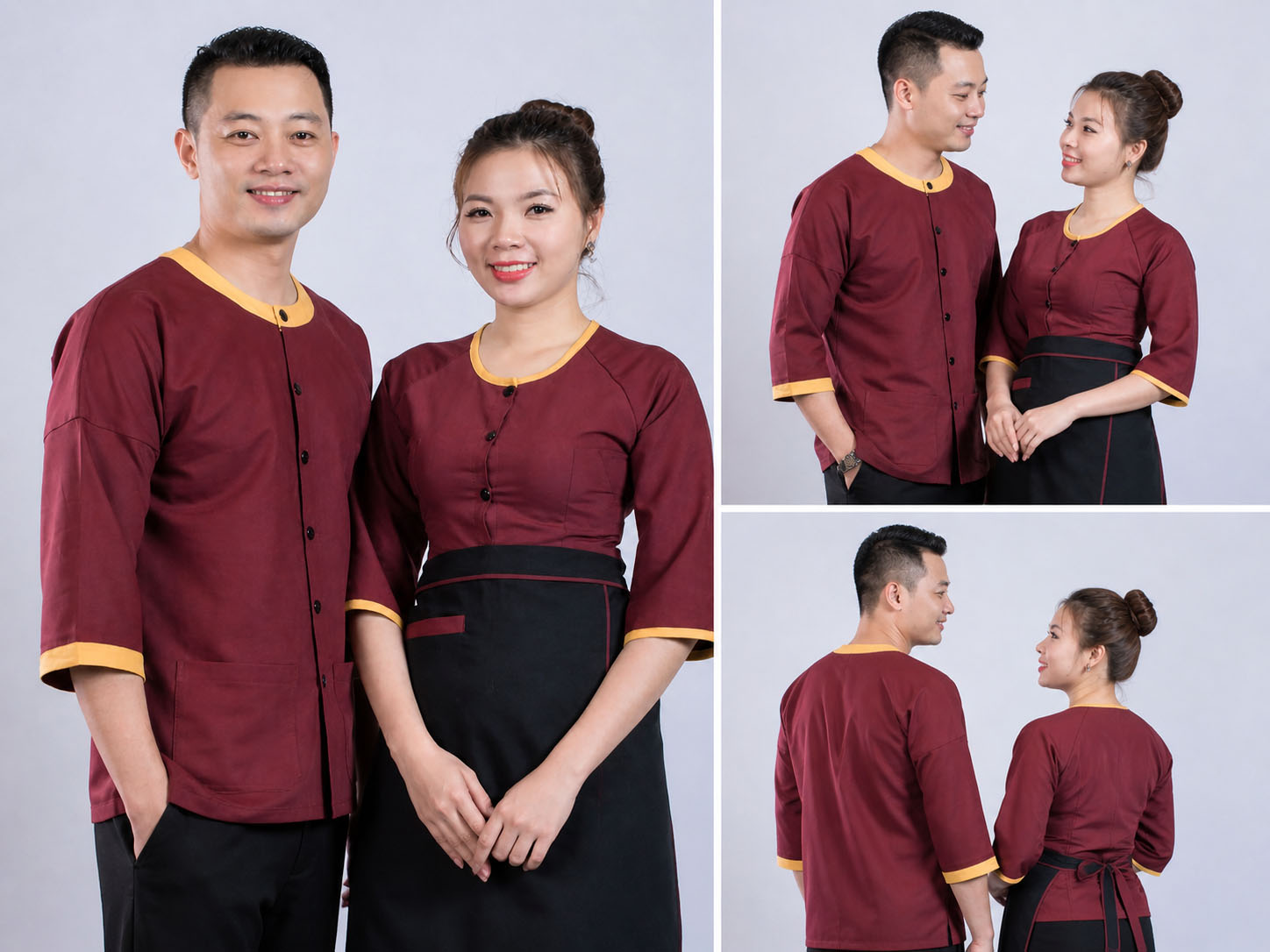 Mẫu áo đồng phục bà ba nhà hàng Việt Nam
