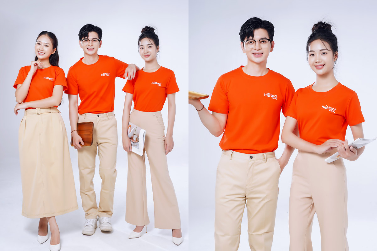 Áo thun quà tặng cổ tròn in logo đẹp