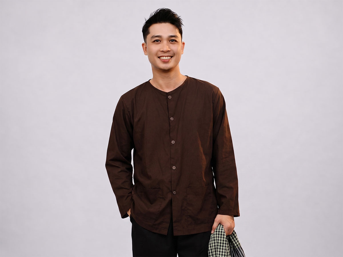 Mẫu áo đồng phục nhà hàng bà Ba nam truyền thống