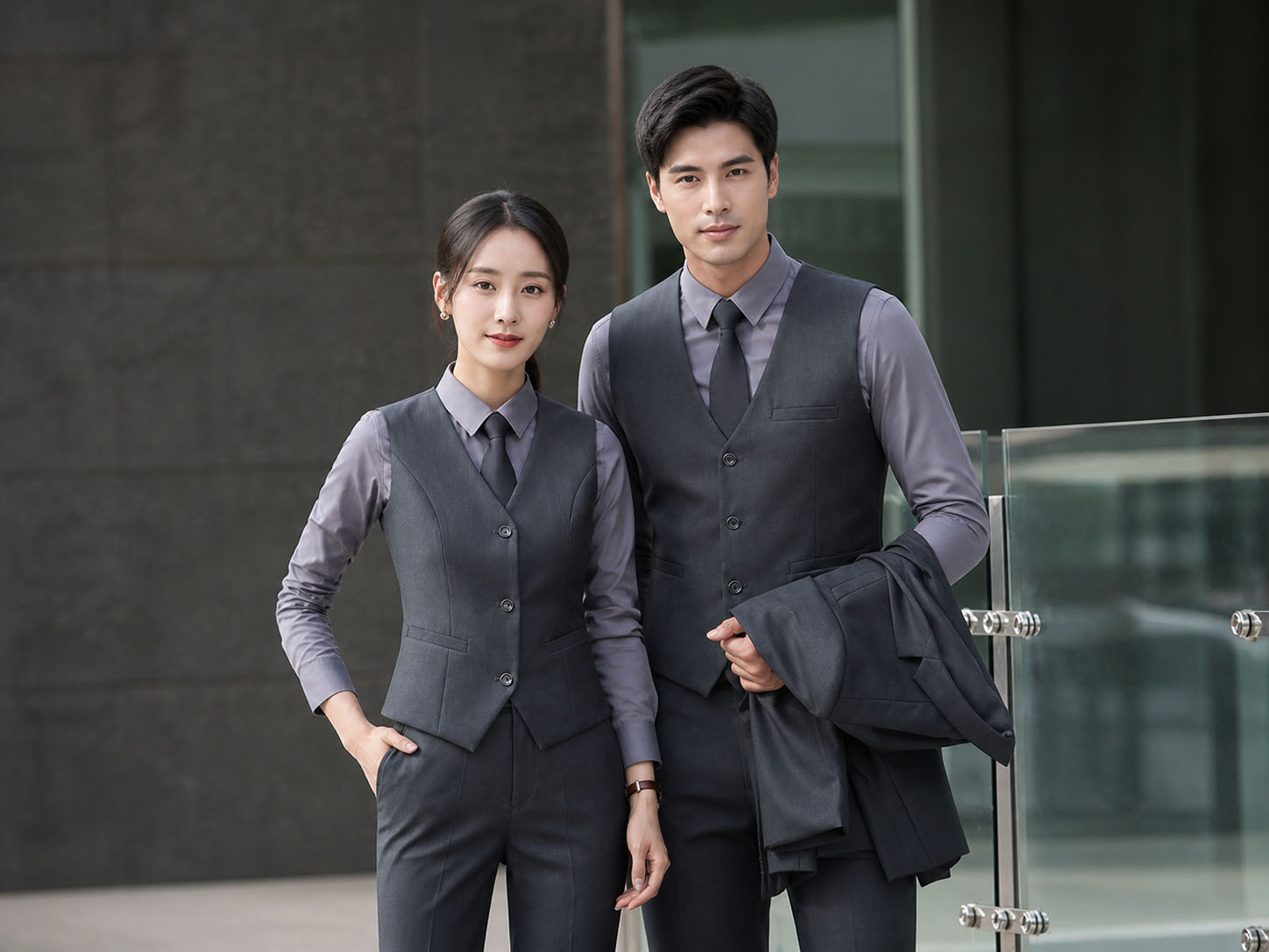 Mẫu áo gile vest đồng phục doanh nghiệp sang trọng