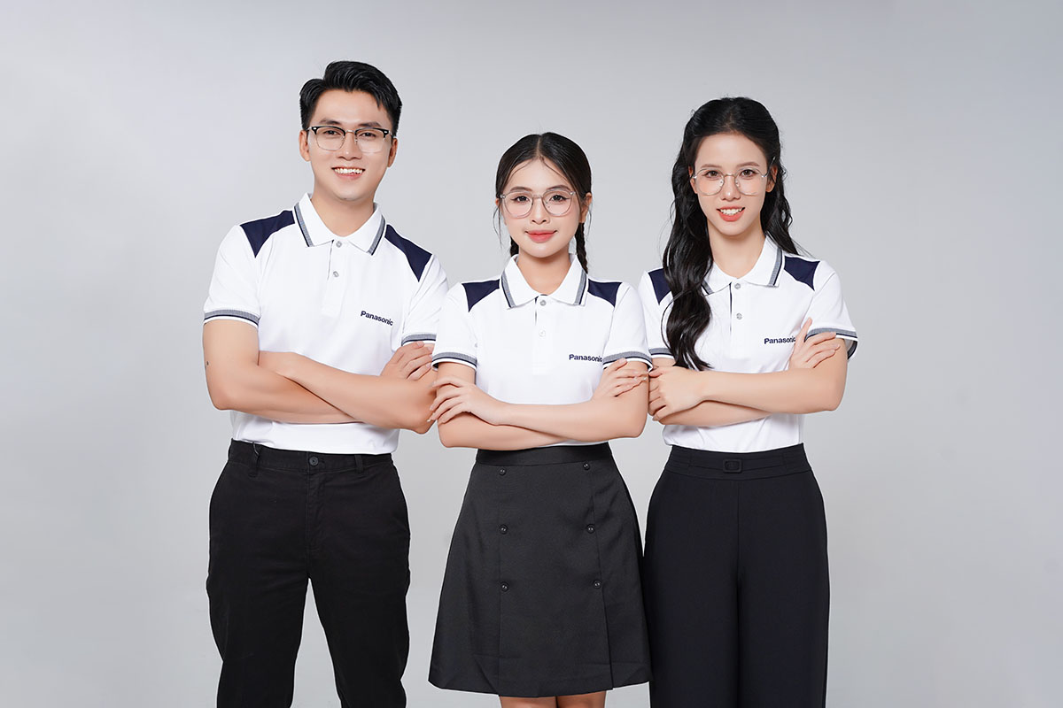 Mẫu áo thun đồng phục công ty in logo sắc nét