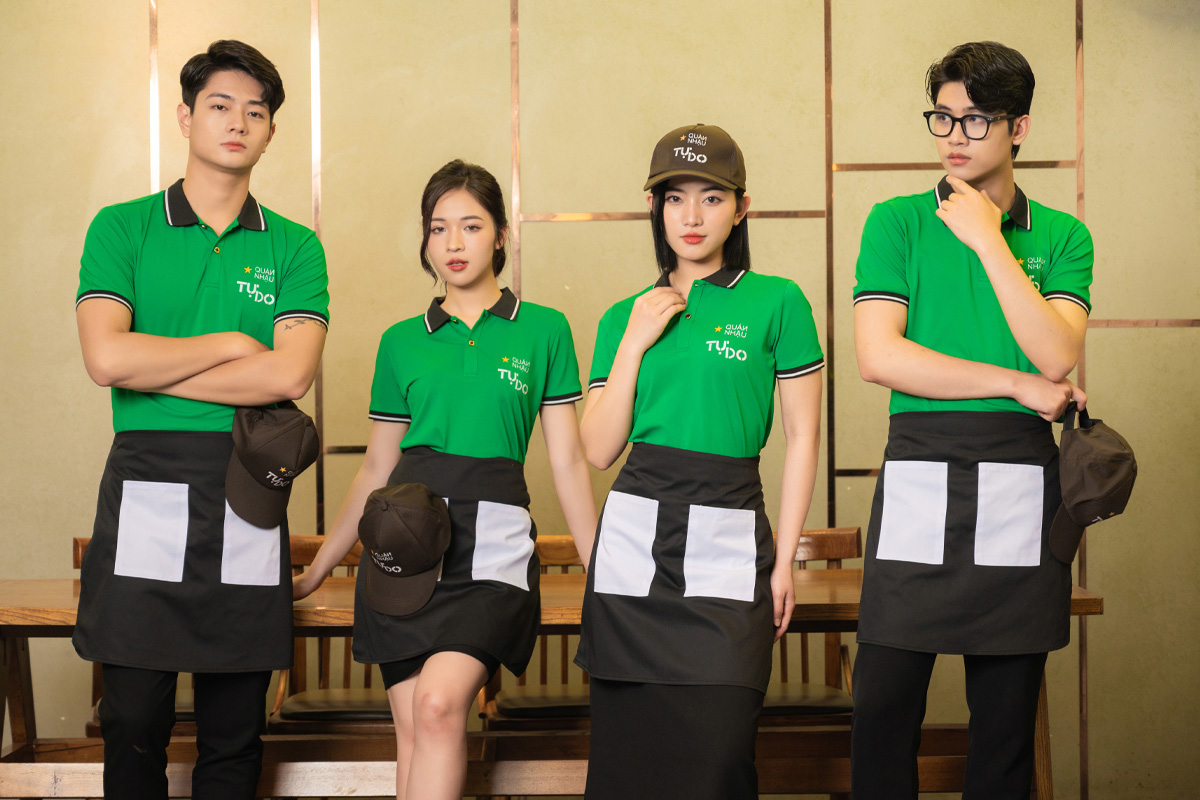 Tạp dề làm điểm nhấn – Thay đổi dễ dàng
