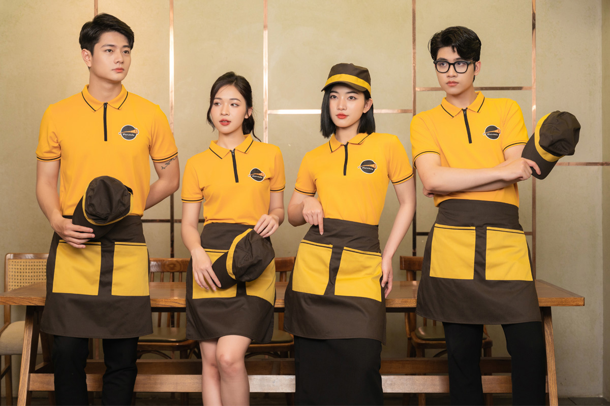 Tạp dề ngang eo (tạp dề ngắn) – Gọn nhẹ, dễ di chuyển