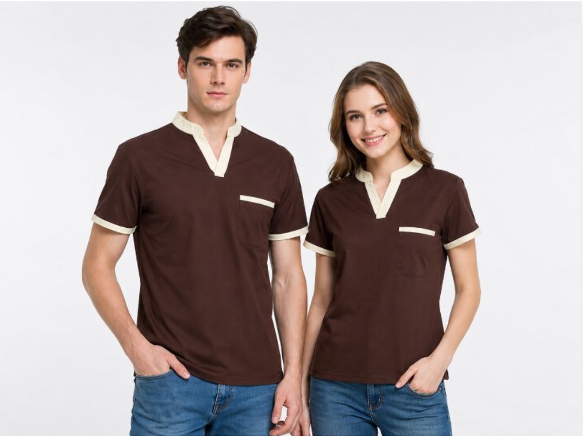 Áo cổ chữ V là lựa chọn lý tưởng cho các đội nhóm