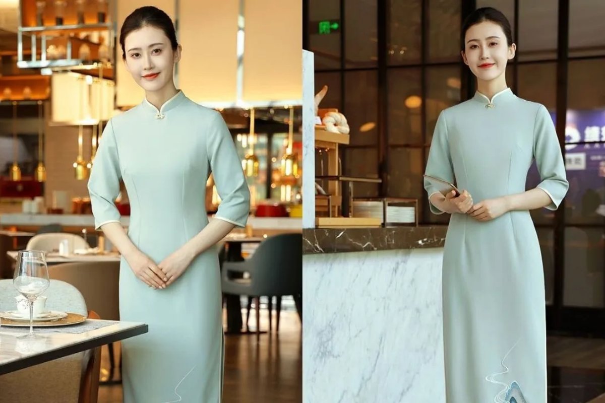 Áo dài F&B năng động phù hợp phục vụ khách hàng