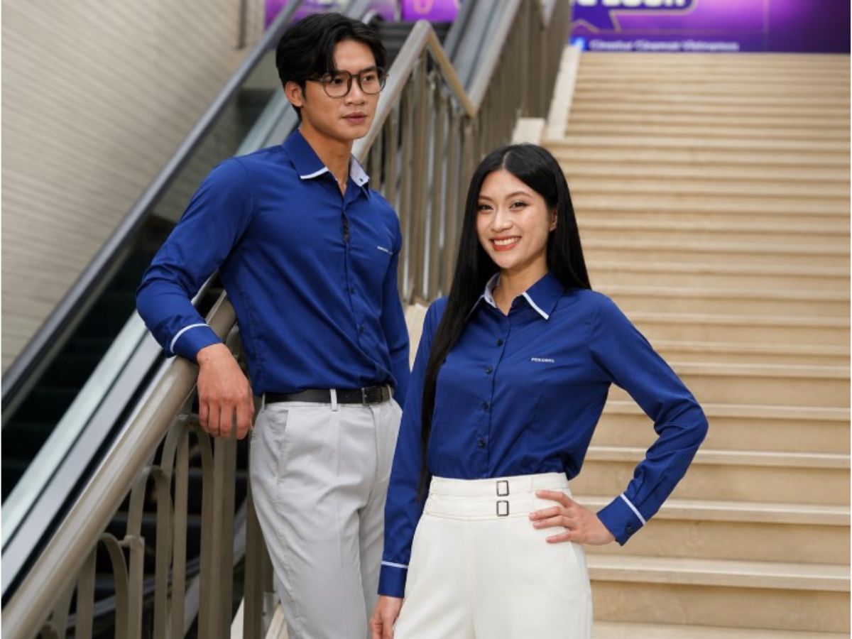 Áo sơ mi đồng phục nam dài tay tạo hình ảnh lịch lãm, chuyên nghiệp