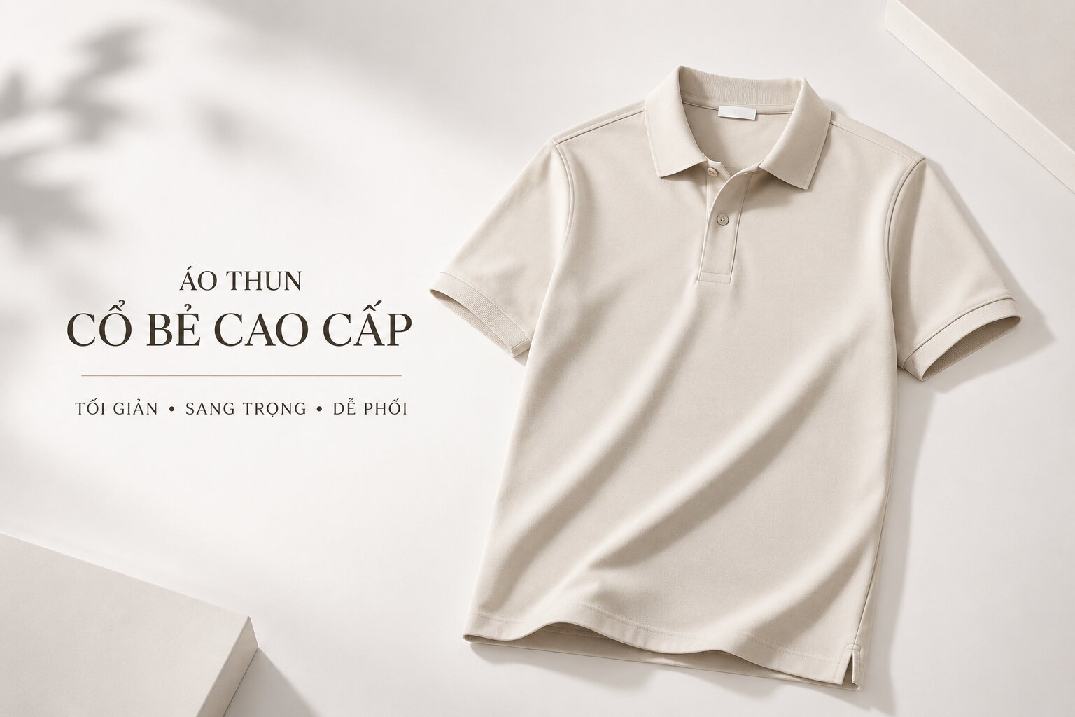 Áo thun cổ bẻ phong cách tối giản giúp doanh nghiệp thể hiện hình ảnh sang trọng, hiện đại và chuyên nghiệp
