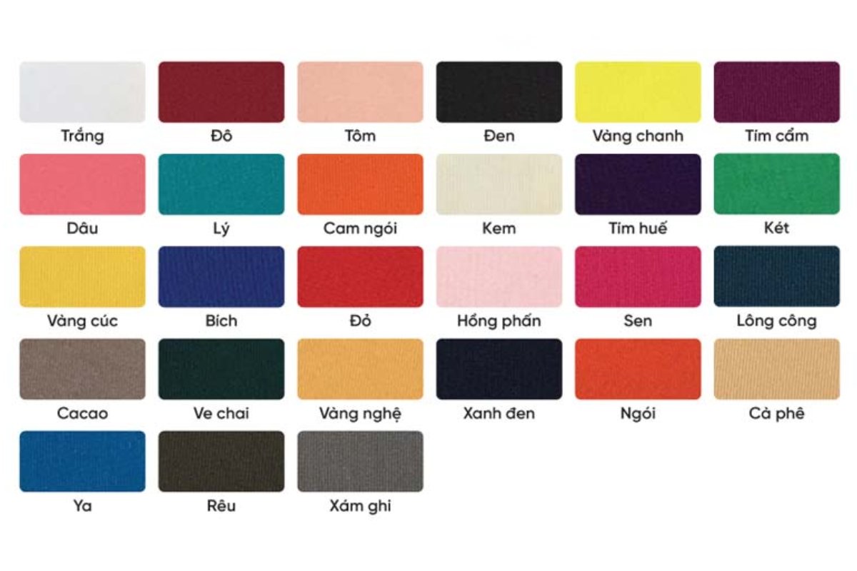 Bộ sưu tập màu áo dài đồng phục hợp phong thủy doanh nghiệp