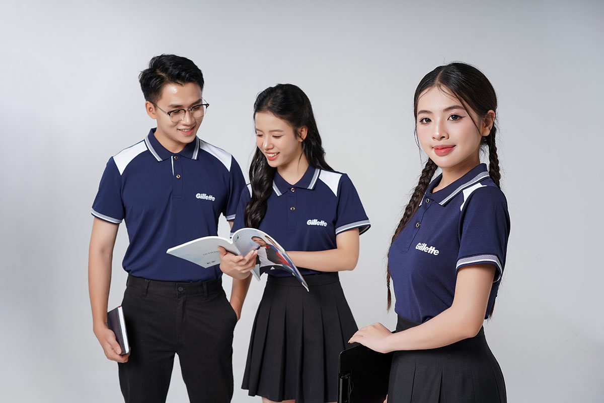 Áo đồng phục cổ bẻ Polo phù hợp với môi trường công sở