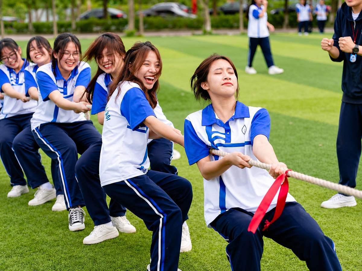Bộ đồng phục thể dục cần có độ rộng hợp lý, đường may chắc chắn
