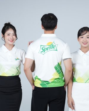 Bảng giá áo polo Sprite thay đổi theo số lượng, chất liệu, công nghệ in và theo yêu cầu 
