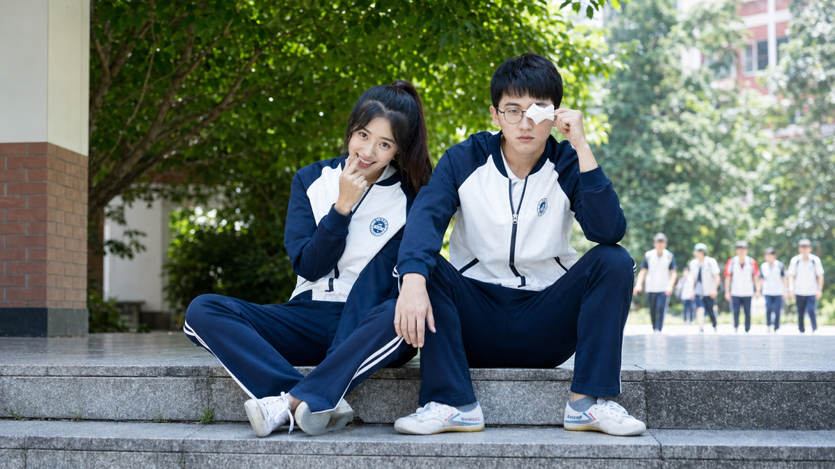 Các mẫu áo khoác đồng phục học sinh Trung Quốc có thể tùy chỉnh theo nhận diện của trường