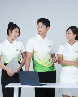 Công nghệ in chuyển nhiệt giúp áo Sprite lên màu sắc nét, đồng đều 