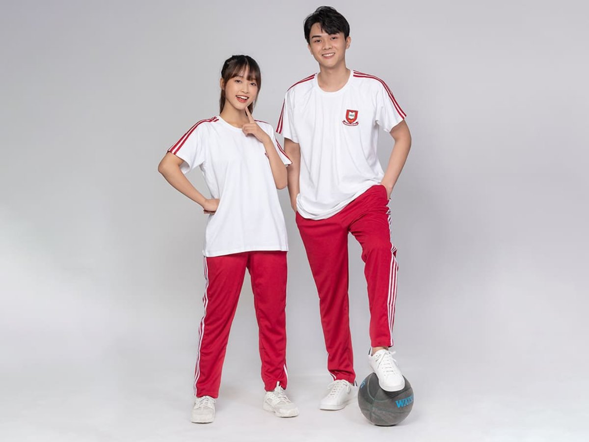 Mẫu đồng phục thể dục sinh viên thiết kế trẻ trung, thể hiện dấu ấn riêng của trường