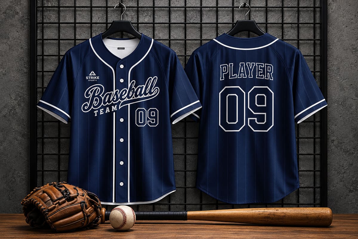Áo đồng phục bóng chày chày xanh navy mang đậm tinh thần varsity