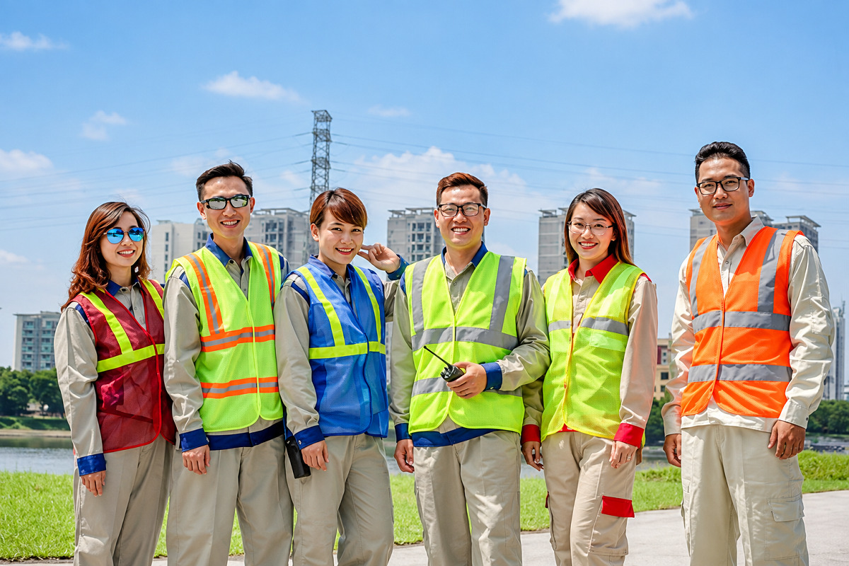 Áo gile phản quang kỹ sư phù hợp với môi trường có điều kiện quan sát hạn chế