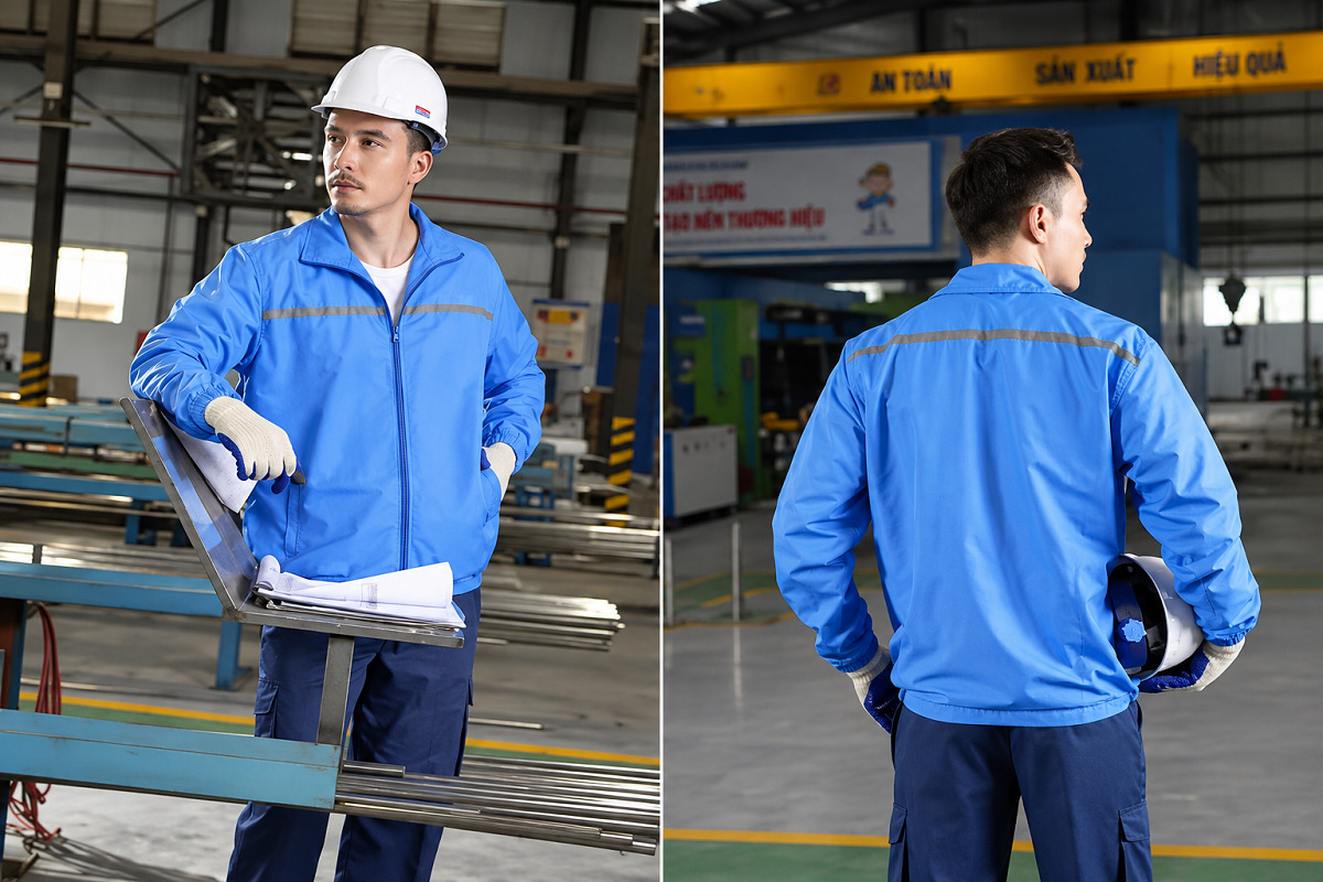 Áo khoác kỹ sư công trình mùa đông giúp giữ ấm trong thời tiết lạnh