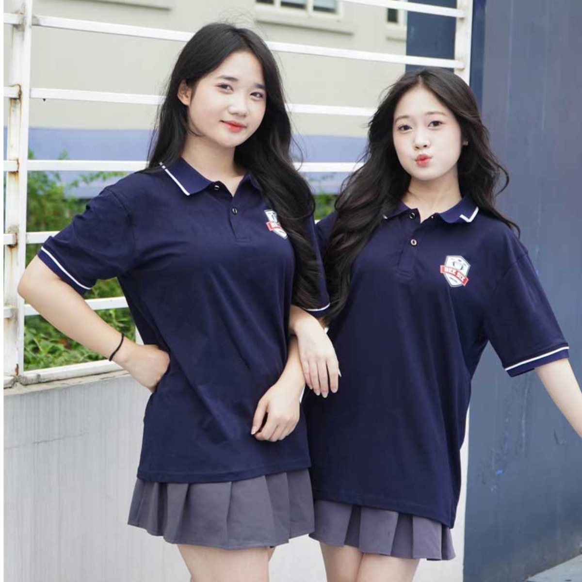 Áo polo đồng phục học sinh trẻ trung, thoải mái và dễ phối màu theo nhận diện trường