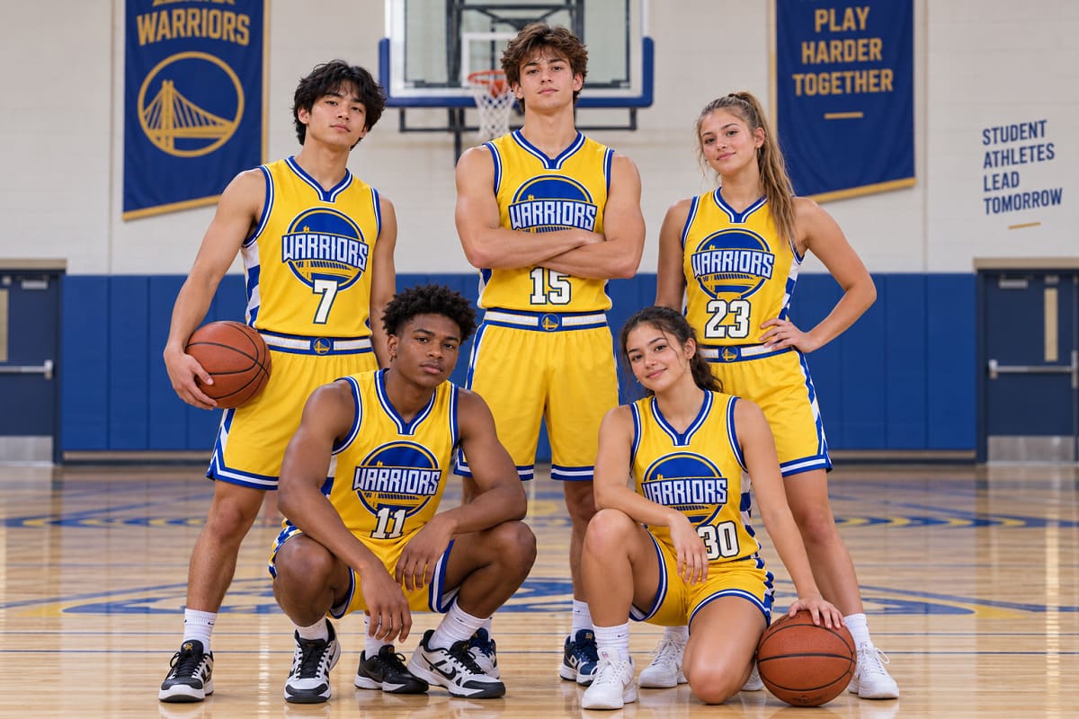 Đồng phục bóng rổ phong cách NBA phù hợp với các đội bóng trường học